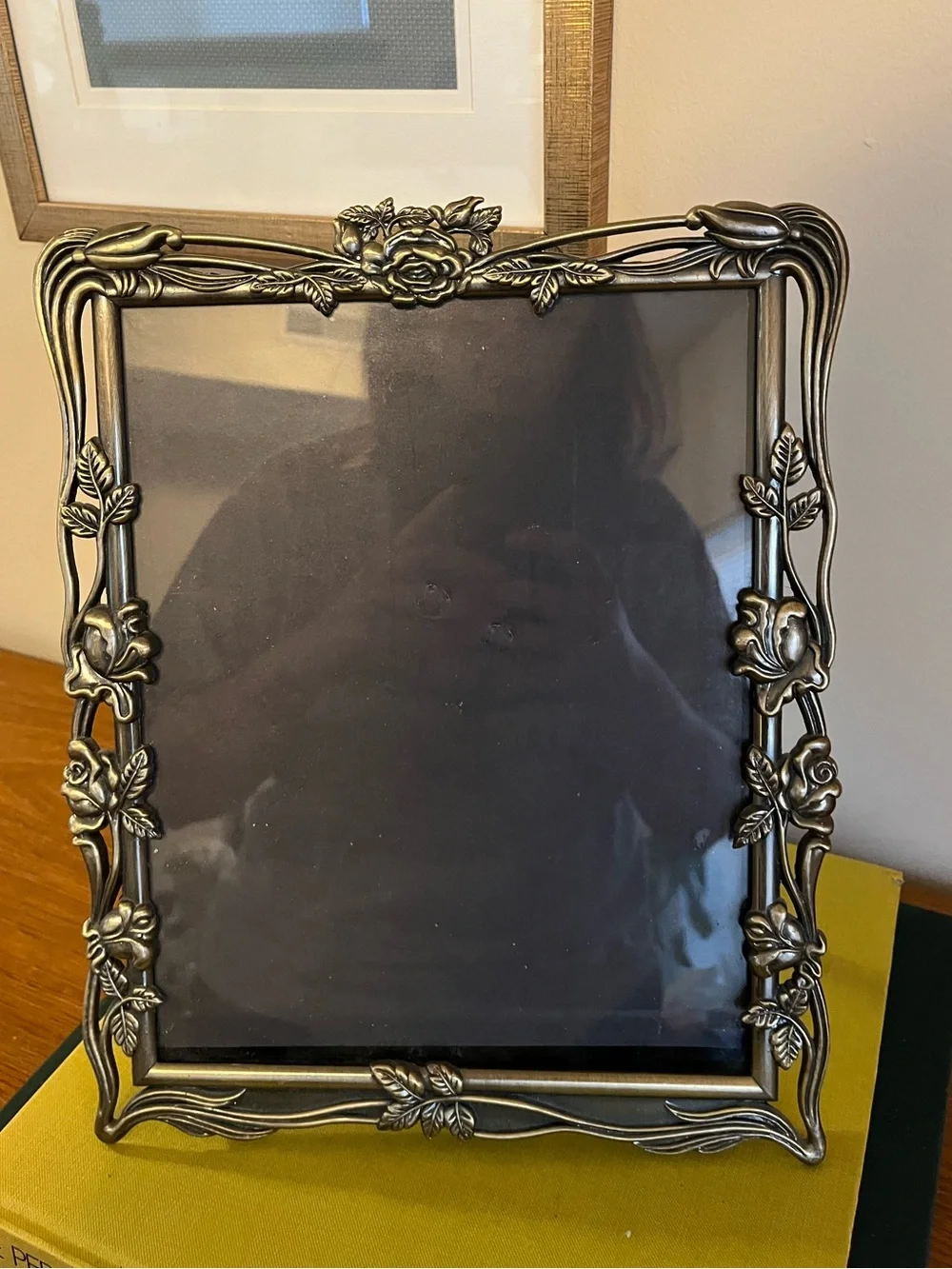 Brass Rose Cutout 8x10 Picture Frame